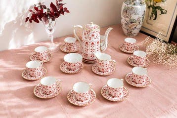 ROYAL CROWN DERBY - Service à café (13) - Rougemont -