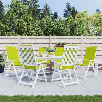 vidaXL Tuinstoelkussens 6 st hoge rug 120x50x3 cm stof, Verzenden, Nieuw
