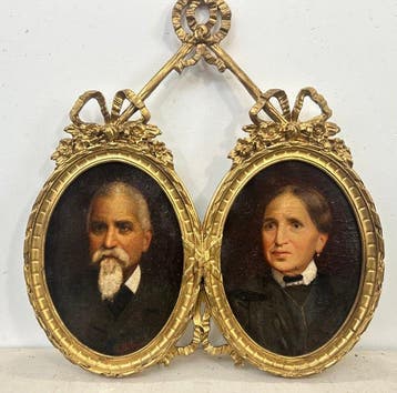 Francesco Ghittoni (1855-1928) - Coppia di ritratti