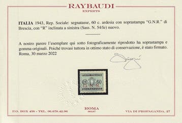 Republikeinse Nationale Garde 1943 - GNR Tir. Bs Segnatasse