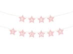 Roze Slinger Baby Shower Sterren 2,9m, Hobby & Loisirs créatifs, Articles de fête, Verzenden
