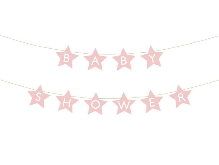 Roze Slinger Baby Shower Sterren 2,9m, Hobby & Loisirs créatifs, Articles de fête, Envoi