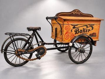 Decoratief ornament - Europa - Miniatuur bakkersfiets
