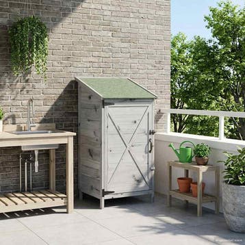 vidaXL Tuin Shed Grijs 59,5 x 56 x 113,5 cm Massief, Verzenden