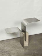 D´ARK atelier - Table dappoint - Aluminium, Marbre - tau, Antiquités & Art