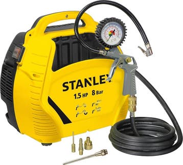 Stanley Compressor 8Bar - Luchtcompressor Olievrij met, Bricolage & Construction, Verzenden