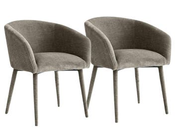 2dekans | Multifurn Nova Eetkamerstoel - Duopack - Taupe -, Huis en Inrichting, Stoelen, Ophalen of Verzenden, Nieuw