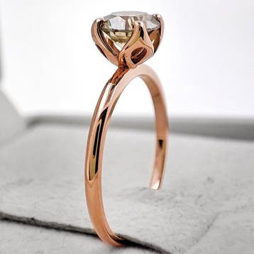 Zonder minimumprijs - Ring - 14 karaat Roségoud - 1.14ct., Nieuw