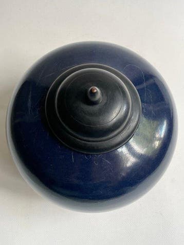 Pot - Porselein, Hout - H. 25 cm