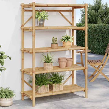 vidaXL Rek 5-laags 100x40x150 cm bamboe, Verzenden