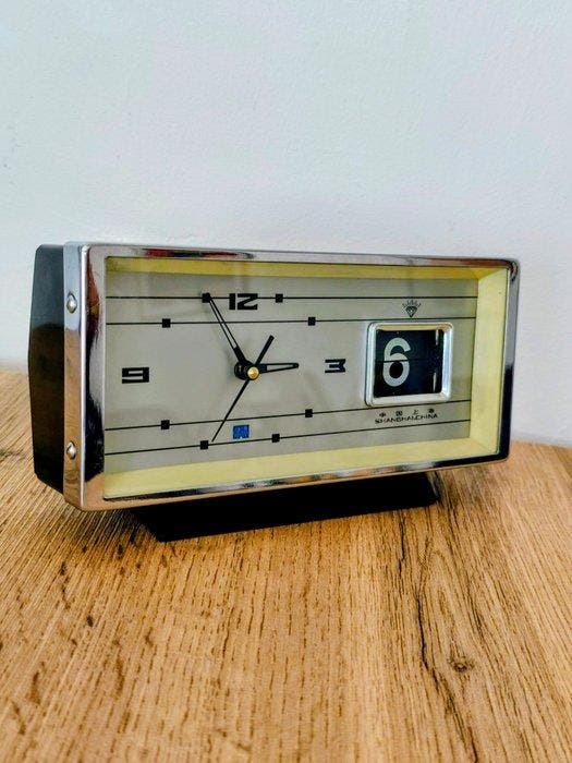 Flip klok - Diamond Shangai - Vintage Glas, Plastic -, Antiek en Kunst, Kunst | Designobjecten