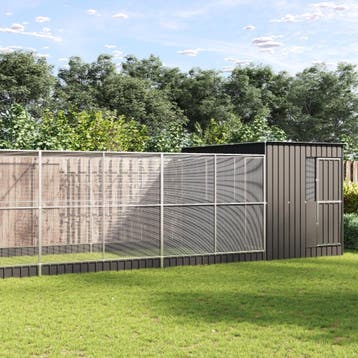 vidaXL Volière met verlengstuk 911x303x216 cm staal, Verzenden