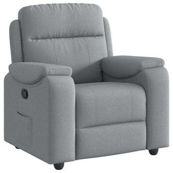 Relaxfauteuil Lichtgrijs - Direct genieten van ultiem zit..., Huis en Inrichting, Verzenden, 75 tot 100 cm, Zo goed als nieuw