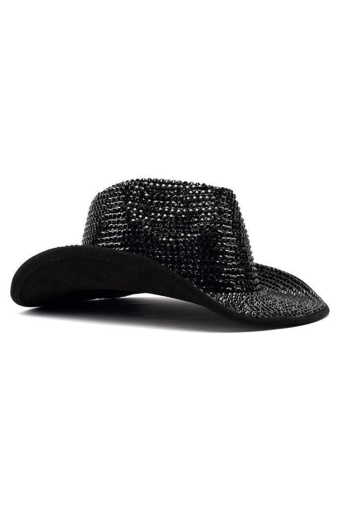 Cowboyhoed Zwart Strass Steentjes Cowgirl Western Hoed Zwart, Kleding | Dames, Carnavalskleding en Feestkleding, Nieuw, Ophalen of Verzenden