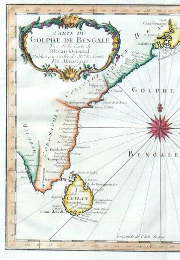 Azië - India, Sri Lanka, Bangladesh, Myanmar; Bellin - Carte, Nieuw
