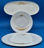 Rosenthal – 3-teiliges Servierset – Porzellan mit Golddekor