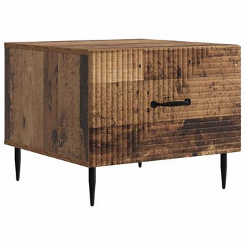 vidaXL Salontafel met lade Oud hout 49 x 50 x 40 cm Bewerkt, Verzenden