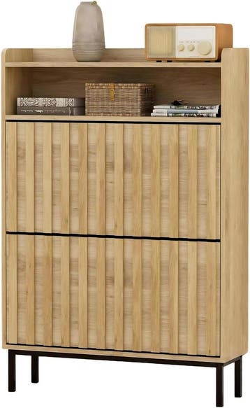 Schoenenkast - Schoenenrek - 117x80x24 cm - Bruin - UEV, Huis en Inrichting, Verzenden, Nieuw
