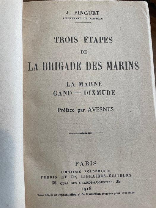 Lot de 8 ouvrages Première Guerre Mondiale Marines -, Antiek en Kunst, Antiek | Boeken en Manuscripten