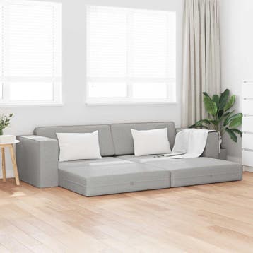 vidaXL Slaapbank / zetel Wolkgrijs 245 x 78 x 77 cm Stof, Huis en Inrichting, Zetels | Zetels, Verzenden, Nieuw