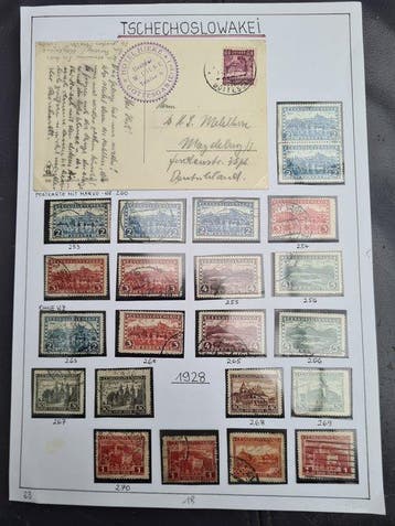 Tchécoslovaquie 1928/1937 - Jolie étude avec variétés.