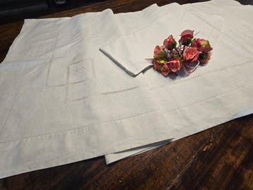 Laken (3) - 270 cm - 230 cm - Antieke uitzet, Antiquités & Art