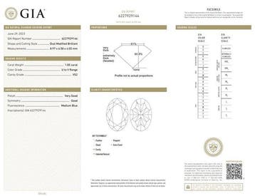 1 pcs Diamant (Natuurlijk gekleurd) - 1.85 ct - Ovaal -, Nieuw