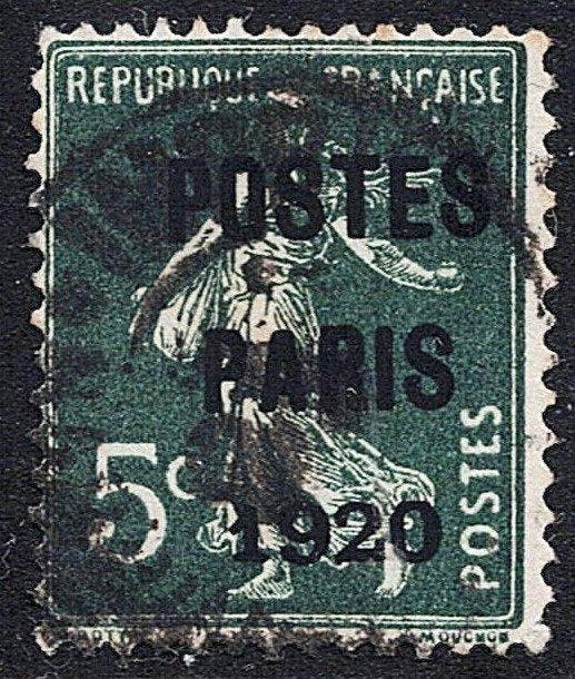 Frankrijk 1920/1921 - Lot Préoblitérés 5 cts groen Semeuse &, Timbres & Monnaies, Timbres | Europe | France