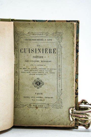 M. Charles Monselet - La Cuisinière poétique - 1859