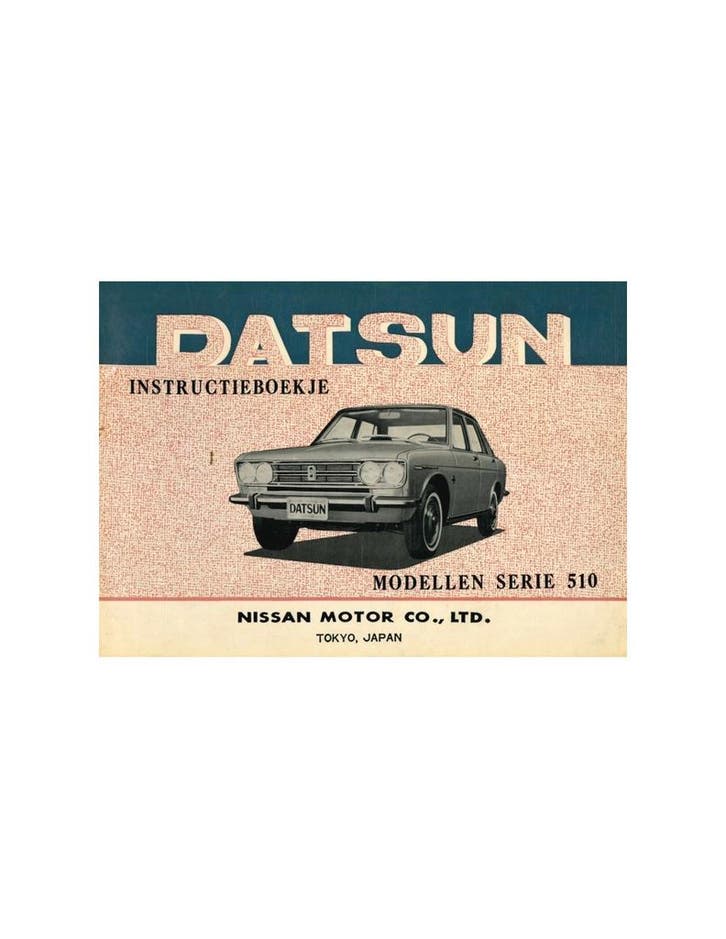 1969 DATSUN 510 INSTRUCTIEBOEKJE NEDERLANDS, Auto diversen, Handleidingen en Instructieboekjes
