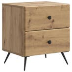 vidaXL Nachtkastje Artisanaal eiken 43 x 34,5 x 47,5 cm, Verzenden, Nieuw