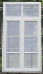 pvc raam , chassis 106 x 193 zijdegrijs / zwart ral 9005, 75 tot 150 cm, Kunststof, Raamkozijn, Nieuw