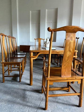 Eettafel - Hout - Eettafel & 8 stoelen