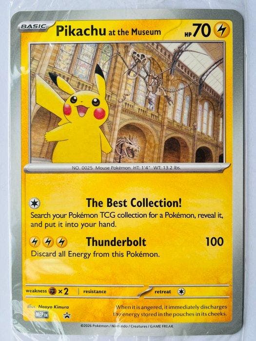 Pokémon Verzegelde kaart - Pikachu at the Museum - 30th, Hobby en Vrije tijd, Verzamelkaartspellen | Pokémon