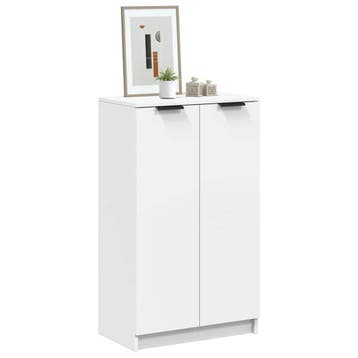 vidaXL Schoenenkast 59x35x100,5 cm bewerkt hout wit, Verzenden