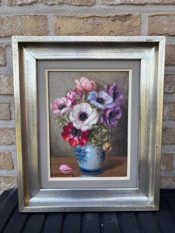 Louis van de Leur (1910-1988) - Vaas met bloemen, Antiquités & Art