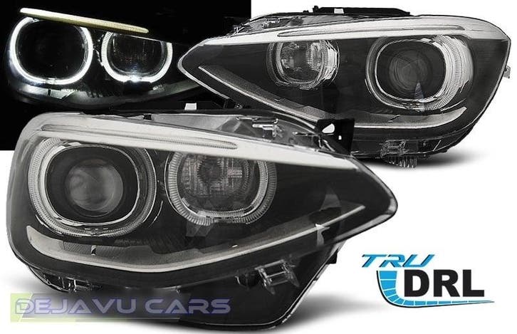 LED Koplampen Bi Xenon look met Angel Eyes voor BMW 1 Serie, Autos : Divers, Tuning & Styling, Enlèvement ou Envoi