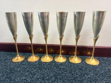 Champagne fluitje (6) - Messing, Antiek en Kunst