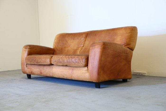 Molinari - Sofa - Softtail - Leder, Antiquités & Art, Antiquités | Meubles | Chaises & Canapés