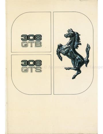 1978 FERRARI 308 GTB GTS INSTRUCTIEBOEKJE 155/78