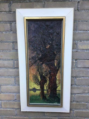 Jos van Dijk(1913-1998) - Twee knotwilgen., Antiquités & Art