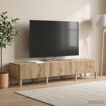 vidaXL TV Kast 147 x 34,5 x 30 cm Artisanaal eiken Bewerkt, Verzenden, Nieuw