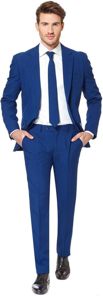 OppoSuits Navy Royale Kostuum maat Maat 52/54 (L) Heren, Maat 52/54 (L), Opposuits, Nieuw, Verzenden