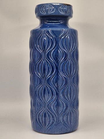 West Germany – Große Keramikvase mit Reliefdekor - Vase - H., Antiek en Kunst