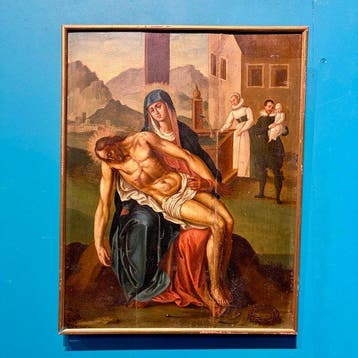 Scuola fiamminga (XVIII) - Pietà con la Vergine e ritratto