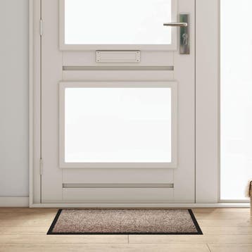 vidaXL Deurmat Beige 60 x 80 x 1.2 cm Teddy Stof, Tuin en Terras, Deurmatten, Verzenden, Nieuw