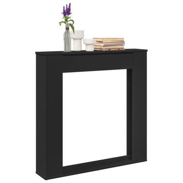vidaXL Haardombouw 100x20x100 cm bewerkt hout zwart, Huis en Inrichting, Verzenden, Nieuw
