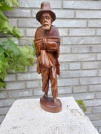Beeldje - uitgesneden beeld - Hout, Antiek en Kunst