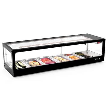 Sushivitrine | LOGIC | Zwart | 6x 1/3 GN | 0°C/+4°C |, Verzenden, Nieuw in verpakking