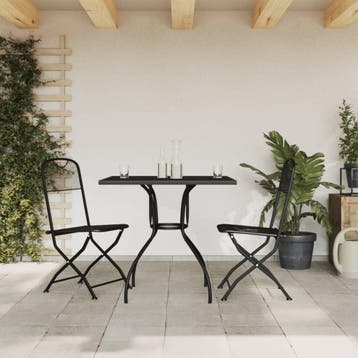 vidaXL 3-delige Tuinset metaal gaas antracietkleurig, Verzenden, Nieuw, Tuinset